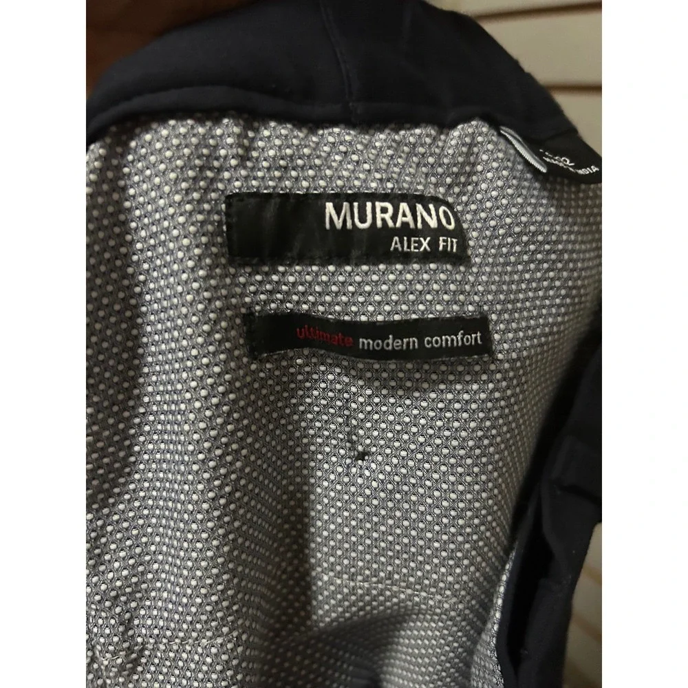 Murano Alex Fit Mens 30x32 Black Dress Pants Modern Comfort Stretch Slacks